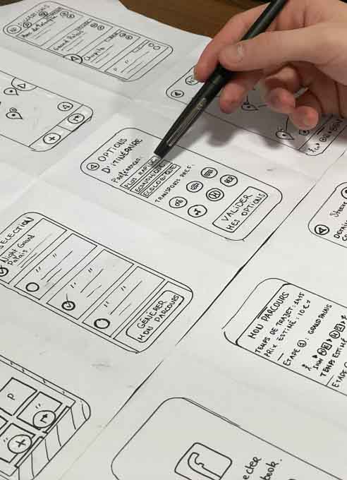 Wireframe skisser